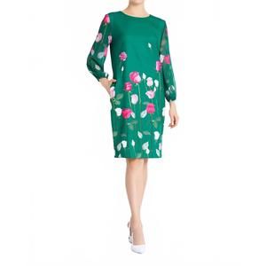 NEW ZAALIMA FASHION long sleeve midi viscose column plus size casual dress in gr